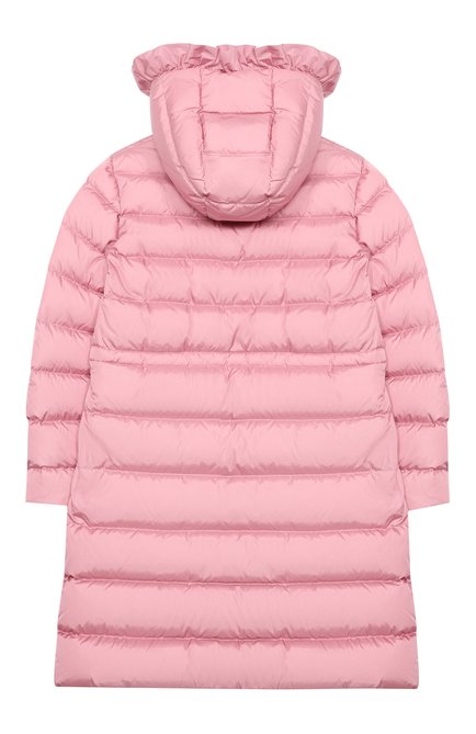Детское пуховое пальто MONCLER светло-розового цвета, арт. F2-954-1C508-10-54155/12-14A | Фото 2 (Материал утеплителя: Пух и перо; Материал внешний: Синтетический материал; Материал подклада: Синтетический материал; Рукава: Длинные; Девочки Кросс-КТ: Пуховик-верхняя одежда; Кросс-КТ: Сезон: зима; Региональные ограничения белый список (Axapta Mercury): RU; Ростовка одежда: 12 лет | 152 см, 16 лет | 164 см)