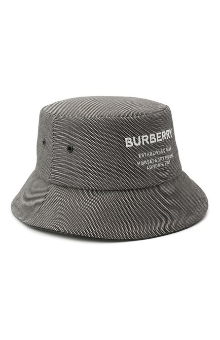 Мужская хлопковая панама BURBERRY серого цвета, арт. 8048769 | Фото 1 (Материал: Хлопок, Текстиль)