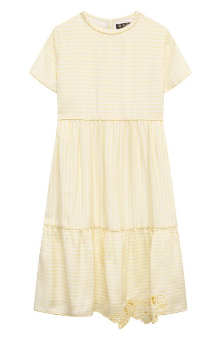 Детское шелковое платье LORO PIANA желтого цвета по цене 109500 руб., арт. FAL5073 | Фото 1