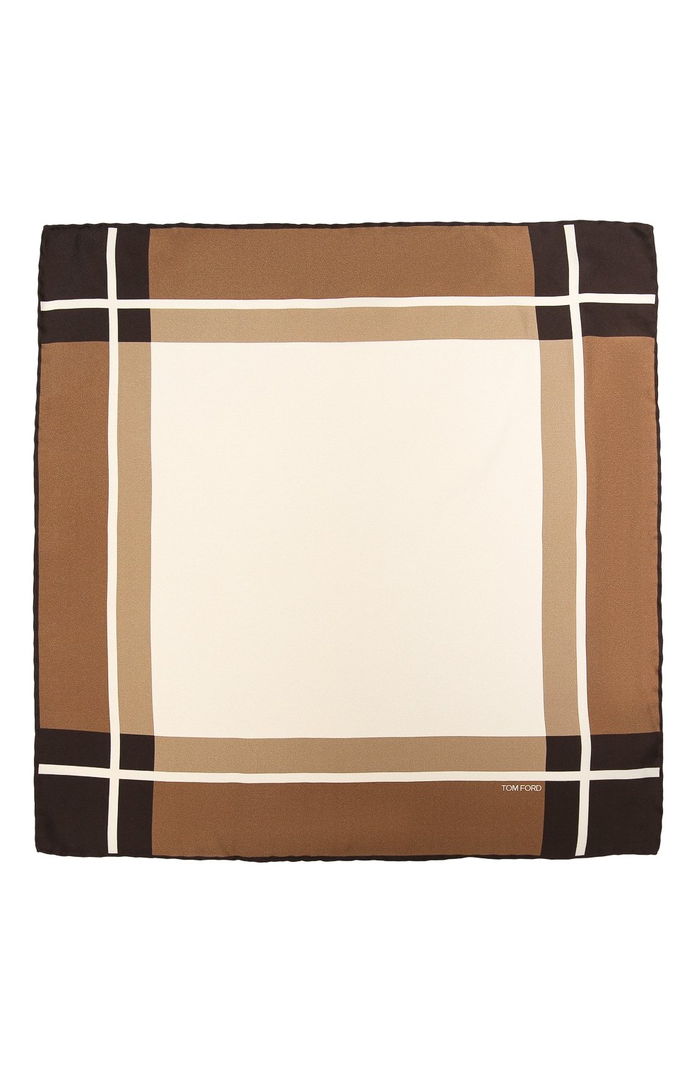 Мужской шелковый платок TOM FORD коричневого цвета, арт. 9TF93/TF312 | Фото 3 (Материал: Текстиль, Шелк; Региональные ограничения белый список (Axapta Mercury): RU)