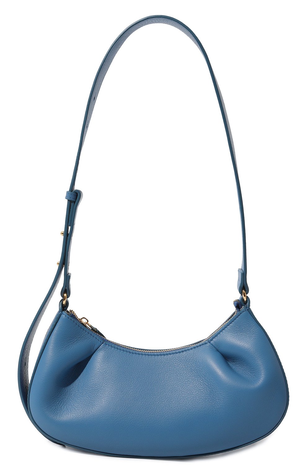 Женская сумка dimple moon small ELLEME голубого цвета, арт. DIMPLE M00N SMALL/LEATHER | Фото 1 (Сумки-технические: Сумки top-handle; Материал: Натуральная кожа; Размер: small)