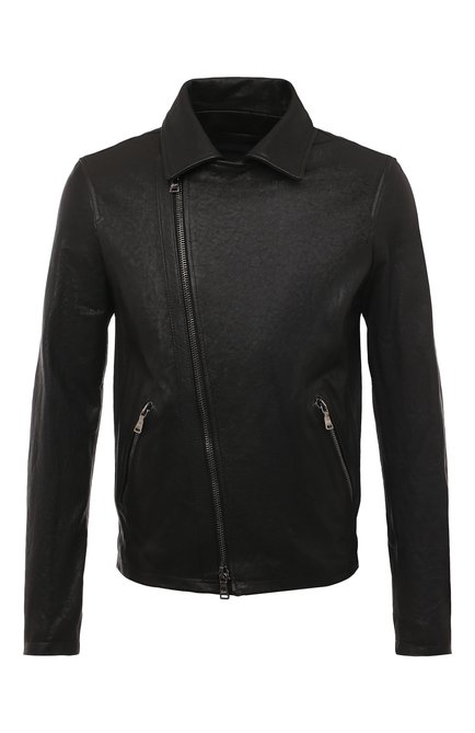Мужская кожаная куртка BARBED черного цвета, арт. E23-KI0D0B | Фото 1 (Длина (верхняя одежда): Короткие; Материал внешний: Натуральная кожа; Материал подклада: Вискоза; Рукава: Длинные; Стили: Кэжуэл; Кросс-КТ: Куртка; Мужское Кросс-КТ: утепленные куртки, Кожа и замша; Материал сплава: Проставлено; Драгоценные камни: Проставлено)