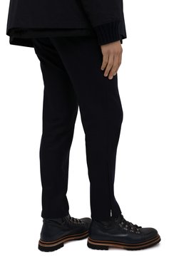 Мужские кожаные ботинки ZILLI темно-синего цвета, арт. MDW-B082/0B2 | Фото 3 (Материал утеплителя: Натуральный мех; Мужское Кросс-КТ: Хайкеры-обувь, Ботинки-обувь; Подошва: Плоская)
