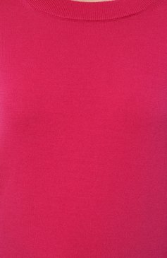 Женский шерстяной пуловер BOSS розового цвета, арт. 50492551 | Фото 5 (Материал внешний: Шерсть; Рукава: Длинные; Длина (для топов): Стандартные; Материал сплава: Проставлено; Женское Кросс-КТ: Пуловер-одежда; Драгоценные камни: Простав лено; Стили: Кэжуэл)