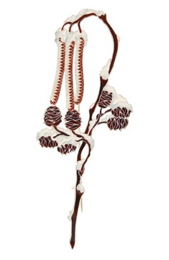 Женская брошь ольха РУССКИЕ САМОЦВЕТЫ коричневого цвета, арт. 41581 | Фото 1 (Материал: Серебро)