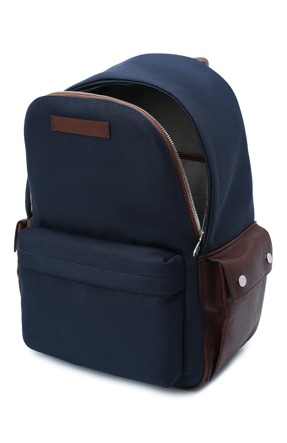 Мужской текстильный рюкзак BRUNELLO CUCINELLI синего цвета, арт. MBLBU243 | Фото 4 (Региональные ограничения белый список (Axapta Mercury): RU; Стили: Классический; Материал: Текстиль; Размер: large)