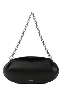 Женская сумка baton YUZEFI черного цвета, арт. YUZC02-HB-BT-00 | Фото 1 (Сумки-технические: Сумки top-handle; Размер: medium; Материал: Натуральная кожа; Материал сплава: Проставлено; Ремень/цепочка: На ремешке; Драгоценные камни: Проставлено)
