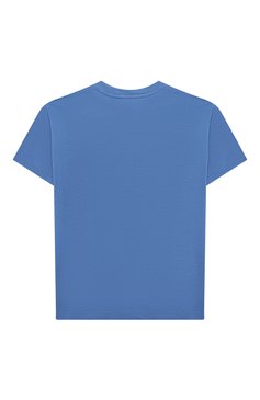 Детский хлопковая футболка GUCCI синего цвета, арт. 576871/XJD2E | Фото 2 (Материал сплава: Проставлено; Нос: Не проставлено; Материал внешний: Хлопок)