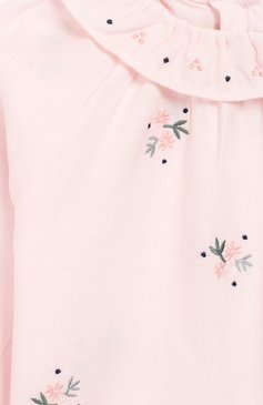 Детский блузка TARTINE ET CHOCOLAT светло-розового цвета, арт. TP12031/1M-1A | Фото 3 (Материал внешний: Вискоза; Кросс-КТ НВ: Рубашка; Статус проверки: Проверена категория; Ростовка одежда: 12 мес | 80 см)