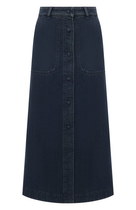 Женская джинсовая юбка CHLOÉ темно-синего цвета по цене 103500 руб., арт. CHC21WDJ02151 | Фото 1