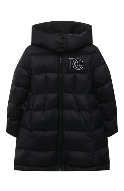 Детского утепленная куртка DOLCE & GABBANA черного цвета по цене 79950 руб., арт. L5JB01/G7KZ8/2-6 | Фото 1