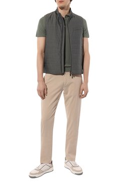 Мужской шерстяной жилет CANALI серого цвета, арт. 040698/SR01620 | Фото 2 (Кросс-КТ: Куртка; Материал внешний: Шерсть; Материал подклада: Синтетический материал; Стили: Кэжуэл)