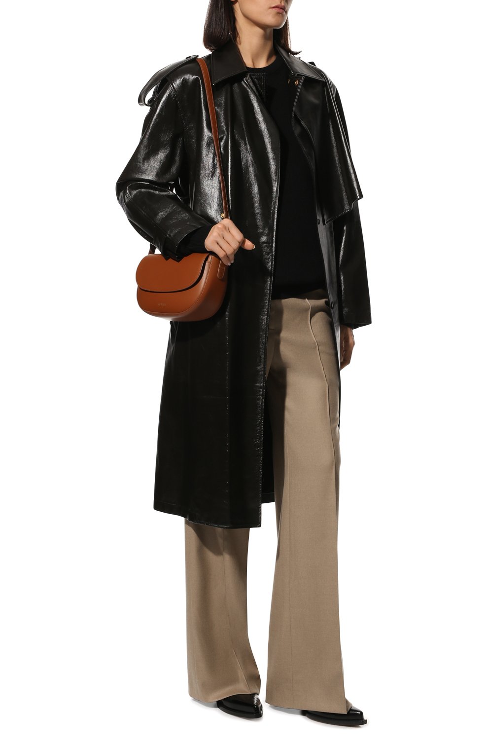 Женская сумка swing FRENZLAUER коричневого цвета, арт. SWING | Фото 8 (Сумки-технические: Сумки через плечо; Материал: Натуральная кожа; Ремень/цепочка: На ремешке; Размер: small)