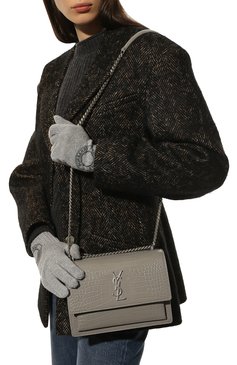 Женские кашемировые перчатки BURBERRY серого цвета, арт. 8045469 | Фото 2 (Материал: Текстиль, Кашемир, Шерсть; Кросс-КТ: Трикотаж)