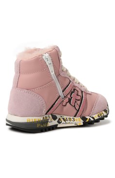 Детские кожаные кроссовки PREMIATA WILL BE розового цвета, арт. 19M81811/ADAM M/20-26 | Фото 3 (Материал утеплителя: Натуральный мех; Материал сплава: Проставлено; Нос: Не проставлено)