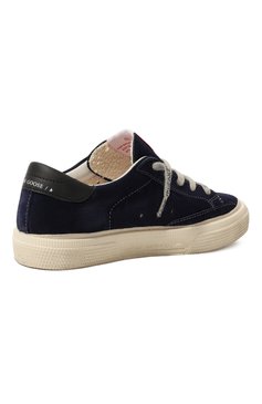 Детские кеды superstar GOLDEN GOOSE DELUXE BRAND темно-синего цвета, арт. GYF00112.F003296 | Фото 3 (Девочки Кросс-КТ: Обувь-низкие; Материал сплава: Проставлено; Нос: Не проставлено)