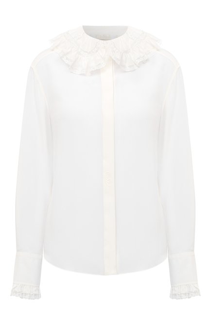 Женская шелковая рубашка CHLOÉ белого цвета по цене 127000 руб., арт. CHC21SHT04004 | Фото 1