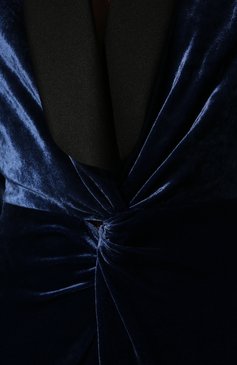 Женский бархатный комбинезон RALPH LAUREN синего цвета, арт. 290773532 | Фото 5 (Длина (брюки, джинсы): Удлиненные; Рукава: Длинные; Случай: Вечерний; Принт: Без принта; Материал внешний: Вискоза; Статус проверки: Проверено; Стили: Романтичный; Материал подклада: Шелк; Женское Кросс-КТ: Комбинезон-одежда)