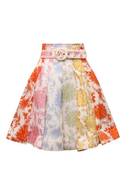 Женская льняная юбка ZIMMERMANN разноцветного цвета по цене 77200 руб., арт. 3010SP0S | Фото 1