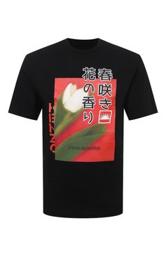 Мужская хлопковая футболка KENZO черного цвета, арт. FC55TS2074SA | Фото 1 (Рукава: Короткие; Длина (для топов): Стандартные; Принт: С принтом; Материал внешний: Хлопок; Стили: Кэжуэл)