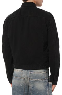 Мужская джинсовая куртка icon DSQUARED2 черного цвета, арт. S79AM0052/S47925 | Фото 4 (Кросс-КТ: Куртка, Деним; Рукава: Длинные; Материал сплава: Проставлено; Материал внешний: Хлопок, Деним; Драгоценные камни: Проставлено; Длина (верхняя одежда): Короткие; Стили: Кэжуэл)