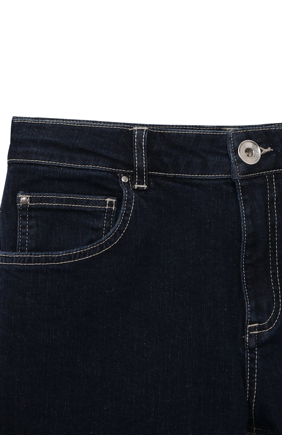 Детские джинсы ELEVENTY темно-синего цвета, арт. ET6P90 Z0798/12-16 | Фото 3 (Детали: Однотонный; Материал сплава: Проставлено; Нос: Не проставлено; Материал внешний: Хлопок)