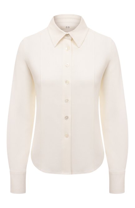 Женская рубашка из вискозы CO белого цвета по цене 89950 руб., арт. 2035MBND | Фото 1