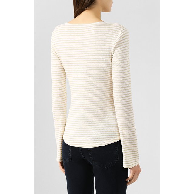 фото Лонгслив из смеси льна и хлопка frame denim