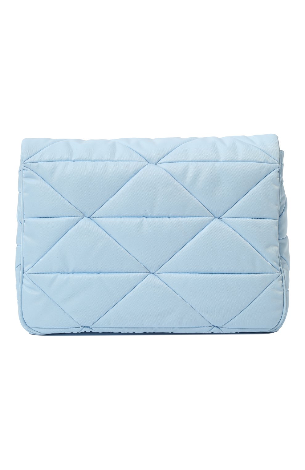 Женская сумка re-nylon PRADA голубого цвета, арт. 1BD290-RDJN-F0076-O1O | Фото 8 (Сумки-технические: Сумки через плечо; Материал: Натуральная кожа; Ремень/цепочка: На ремешке; Размер: small)