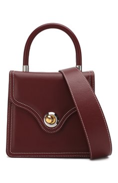 Женская сумка lady RATIO ET MOTUS бордового цвета, арт. REM19FWLB0X-S/G | Фото 6 (Сумки-технические: Сумки top-handle; Материал: Натуральная кожа; Размер: mini)