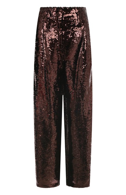 Женские брюки с пайетками PHILOSOPHY DI LORENZO SERAFINI коричневого цвета по цене 97200 руб., арт. A0324/7125 | Фото 1