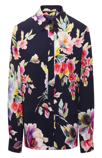 Женская рубашка из вискозы и шелка RALPH LAUREN разноцветного цвета по цене 149500 руб., арт. 290840859 | Фото 1