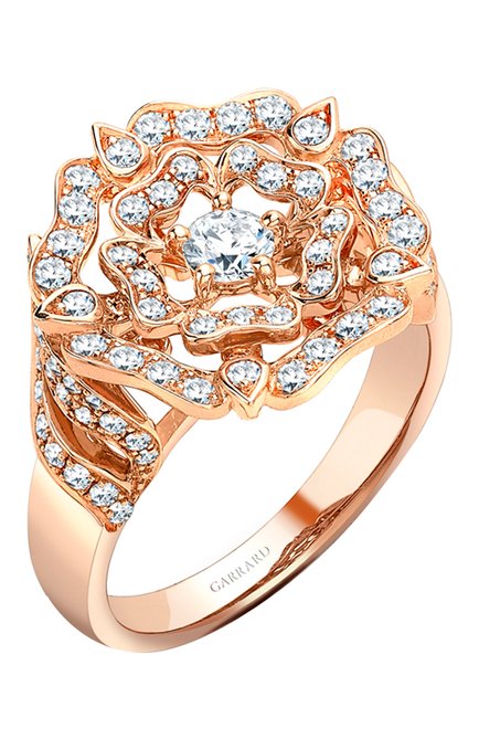 Женские кольцо GARRARD бесцветного цвета, арт. 2012637 | Фото 1 (Материал сплава: Розовое золото; Драгоценные камни: Бриллианты)
