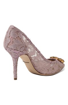Женские текстильные туфли rainbow lace DOLCE & GABBANA розового цвета, арт. CD0101/AL198 | Фото 5 (Материал внешний: Текстиль; Каблук высота: Высокий; Материал внутренний: Натуральная кожа, Текстиль; Каблук тип: Шпилька; Подошва: Плоская; Длина стельки: 19,1, 22,8, 23,4, 24,1, 24,8, 25,4, 26,1)