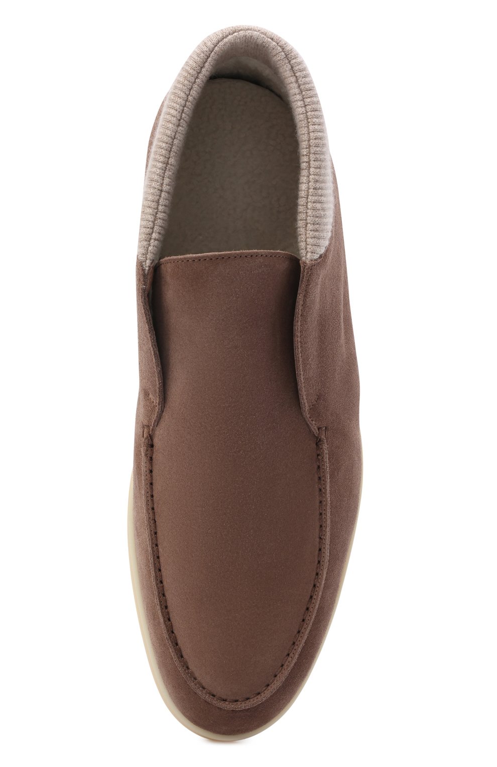 Мужские замшевые ботинки open wintery walk LORO PIANA коричневого цвета, арт. FAL9979 | Фото 6 (Материал утеплителя: Натуральный мех; Мужское Кросс-КТ: Ботинки-обувь, зимние ботинки; Подошва: Плоская; Материал внешний: Замша; толщина подошвы: 1,6; ширина носка стельки: 9,5; высота каблука: 2,9)