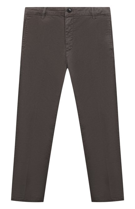 Детские хлопковые брюки PAOLO PECORA MILANO светло-коричневого цвета, арт. PP3442/6A-12A | Фото 1 (Материал сплава: Проставлено; Нос: Не проставлено; Материал внешний: Хлопок;  Случай: Повседневный)
