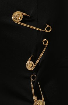 Женская юбка из вискозы VERSACE черного цвета, арт. A83760/A223485 | Фото 5 (Женское Кросс-КТ: Юбка-одежда; Материал внешний: Вискоза; Статус проверки: Проверено, Проверена категория; Длина Ж (юбки, платья, шорты): Макси; Материал подклада: Вискоза)