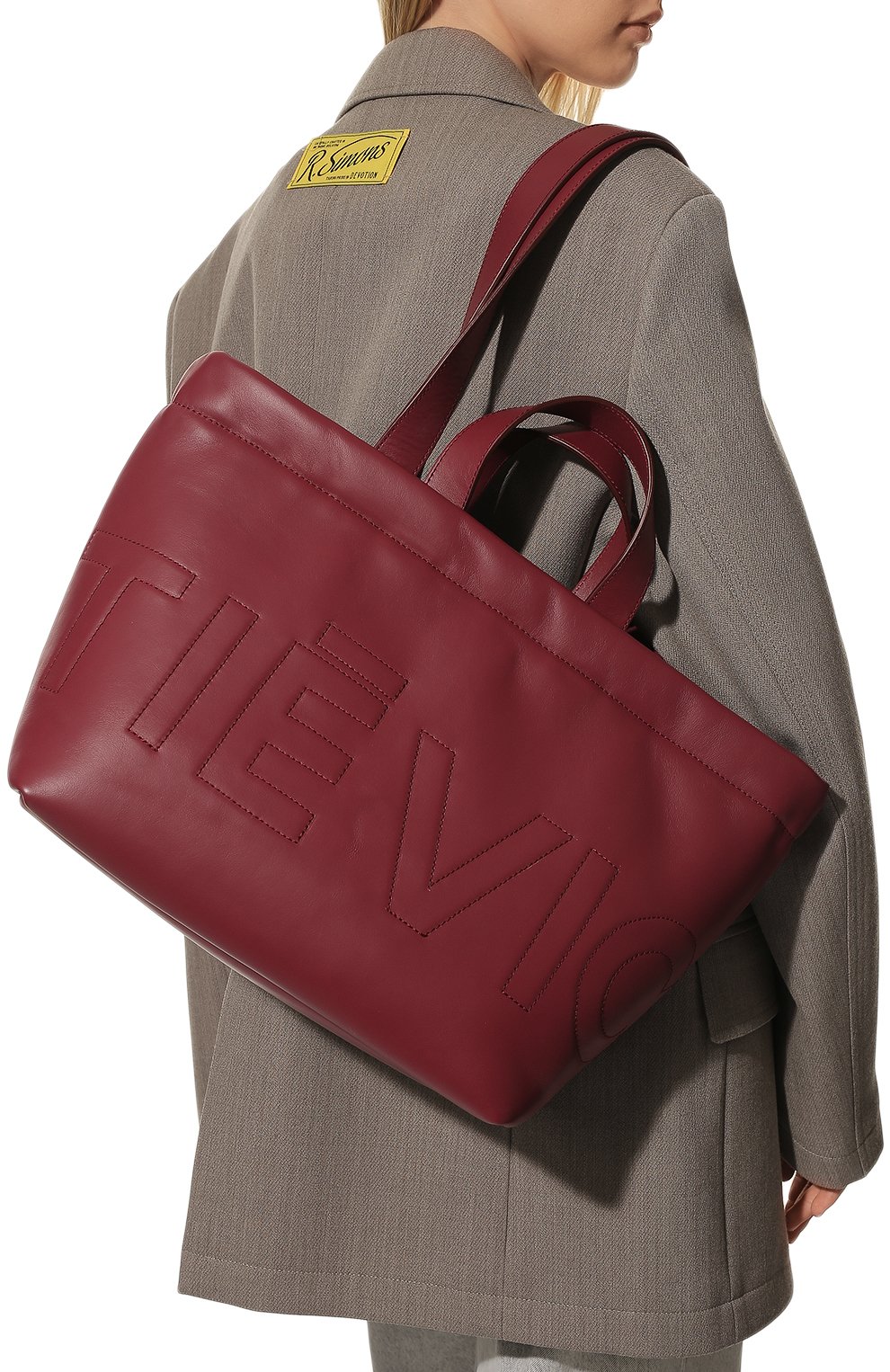 Женская дорожная сумка gena large VIC MATIE бордового цвета, арт. 1B0180T_999B120450 | Фото 2 (Материал: Натуральная кожа; Размер: large)