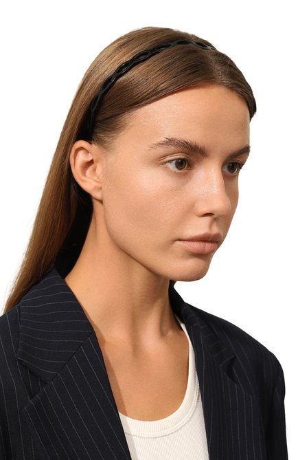 Женский ободок для волос ALEXANDRE DE PARIS черного цвета, арт. AHB-1573 N | Фото 2 (Региональные ограничения белый список (Axapta Mercury): Не проставлено; Нос: Не проставлено)