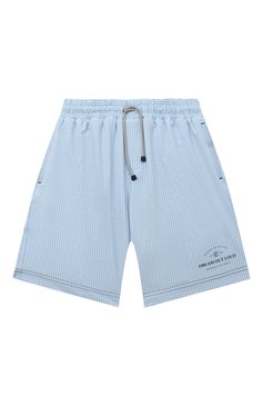 Детские плавки-шорты BRUNELLO CUCINELLI голубого цвета, арт. BM626H540A | Фото 1 (Материал внешний: Синтетический материал)