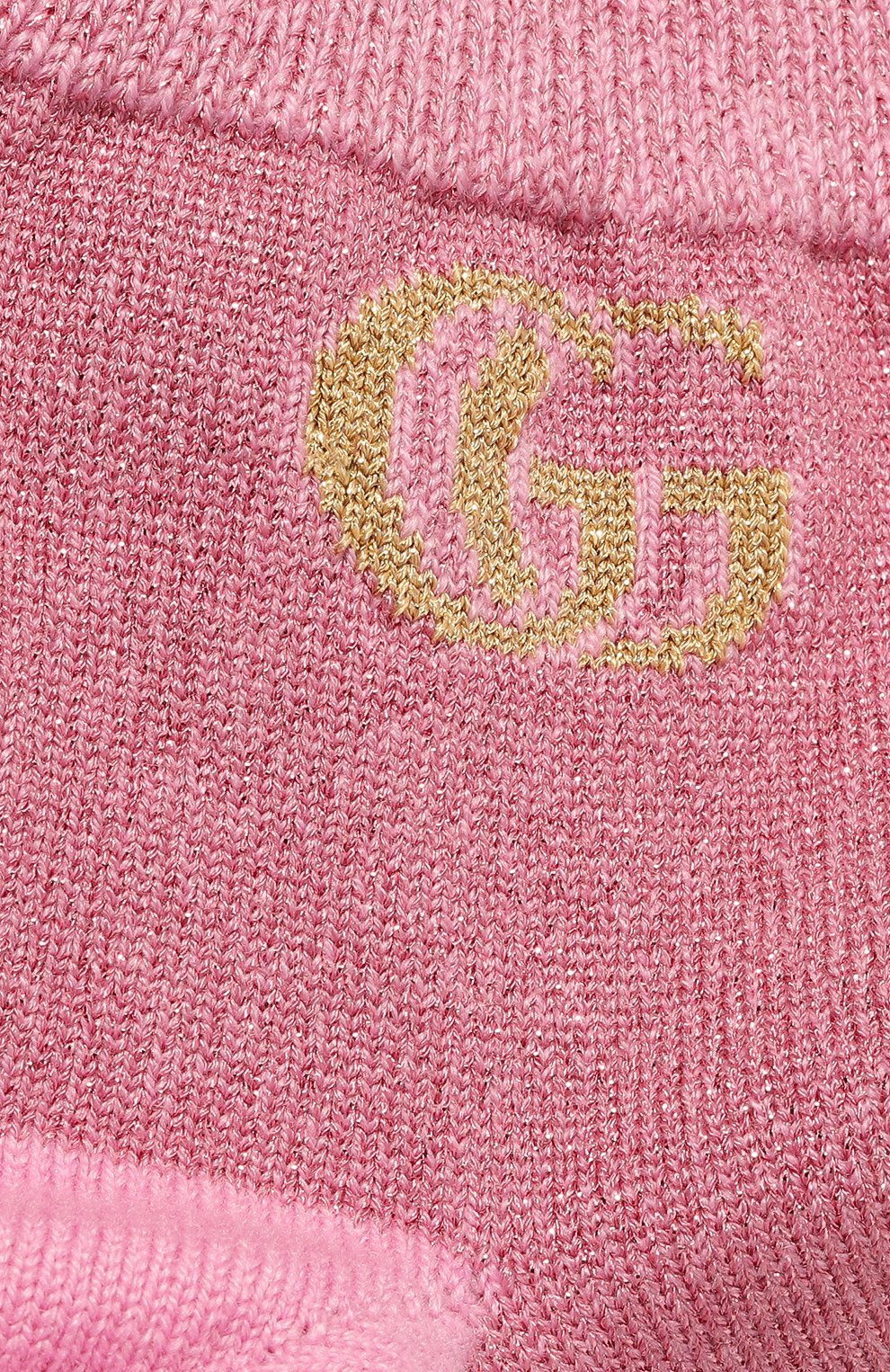 Женские носки из кашемира и вискозы GUCCI розового цвета, арт. 681687 3GAE1 | Фото 2 (Материал внешний: Шерсть, Кашемир; Материал сплава: Проставлено; Нос: Не проставлено)