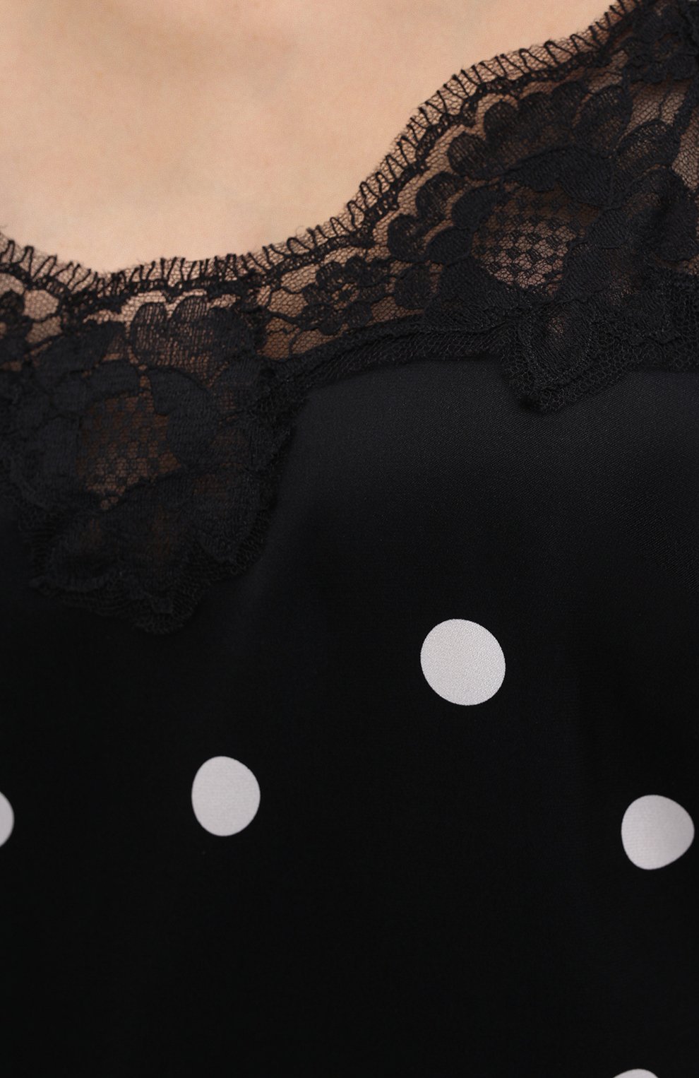 Женская шелковый топ DOLCE & GABBANA черного цвета, арт. 07A00T/FSAY3 | Фото 5 (Материал внешний: Шелк; Женское Кросс-КТ: Топы)