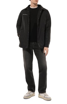 Женская куртка PANGAIA черного цвета, арт. FLWRDWN BUTTON DOWN | Фото 6 (Кросс-КТ: Куртка; Рукава: Длинные; Длина (верхняя одежда): До середины бедра; Материал сплава: Проставлено; Материал внешний: Хлопок; Стили: Спорт-шик; Драгоценные камни: Проставлено)