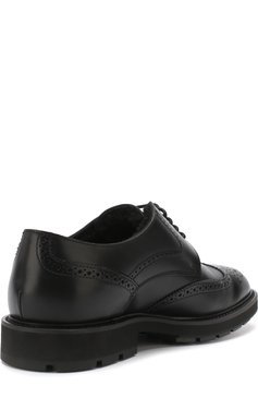 Мужские кожаные дерби с брогированием TOD’S черного цвета, арт. XXM46A00C11D90 | Фото 4 (Материал утеплителя: Натуральный мех; Мужское Кросс-КТ: Броги-обувь; Стили: Классический; Длина стельки: 29, 29,4, 29,8, 30,3, 30,7, 31,5, 24,8, 25,2, 25,7, 26,1, 26,5, 26,9, 27,4, 27,8, 28,2, 28,6)