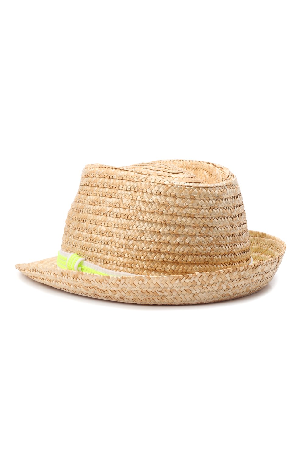 Детская соломенная шляпа IL TRENINO бежевого цвета, арт. 22 8029 | Фото 2 (Региональные ограничения белый список (Axapta Mercury): RU; Материал сплава: Проставлено; Нос: Не проставлено; Материал: Растительное волокно)