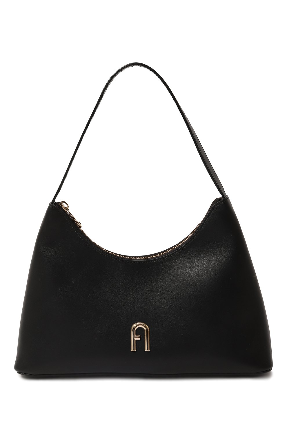Женская сумка furla diamante FURLA черного цвета, арт. WB00782/AX0733 | Фото 1 (Сумки-технические: Сумки top-handle; Размер: medium; Материал: Натуральная кожа)