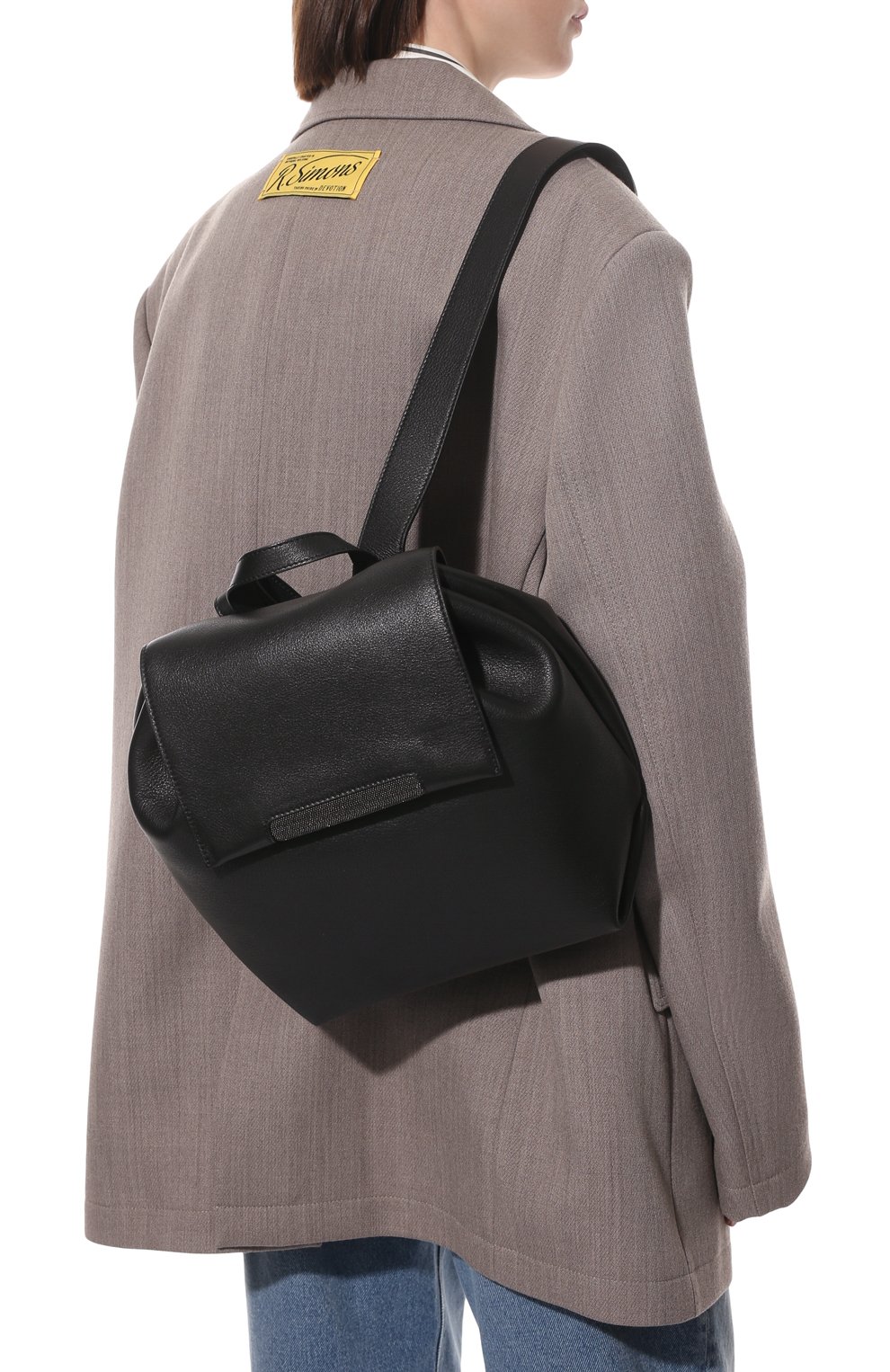 Женский рюкзак BRUNELLO CUCINELLI черного цвета, арт. MBSMD2377 | Фото 2 (Размер: medium; Материал: Натуральная кожа; Региональные ограничения белый список (Axapta Mercury): RU; Стили: Кэжуэл)