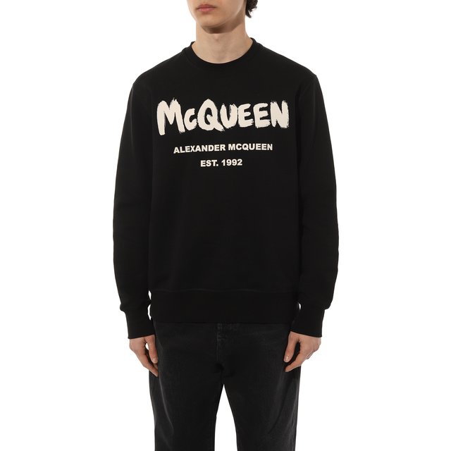 Хлопковый свитшот Alexander McQueen  688713 QTZ81 Фото 3