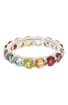 Женское кольцо-радуга из камней SECRETS JEWELRY разноцветного цвета, арт. КРКРС00624 | Фо то 1 (Материал: Серебро)