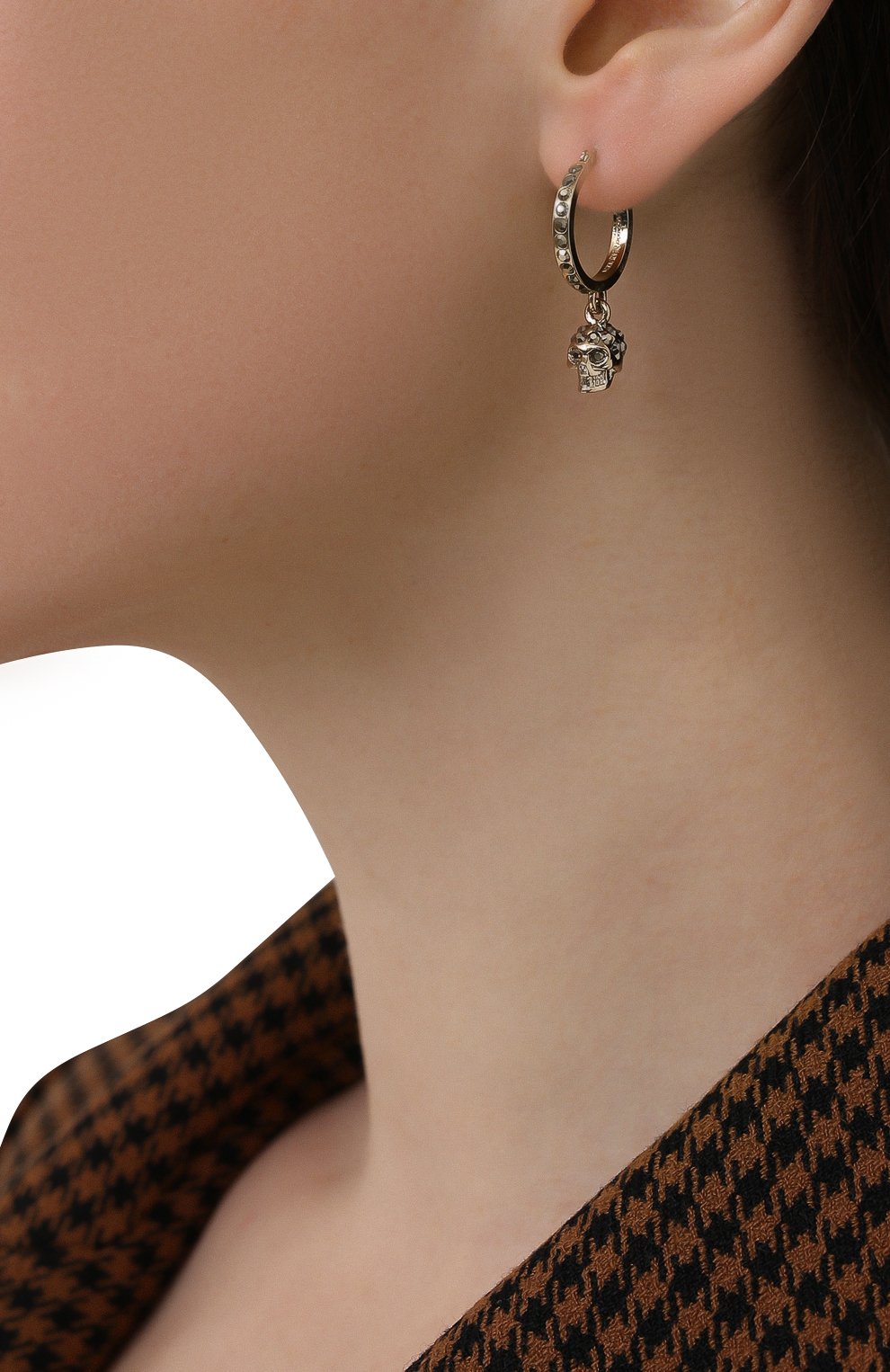 Женские серьги ALEXANDER MCQUEEN серебряного цвета, арт. 550503/J160K | Фото 2 (Материал: Металл)